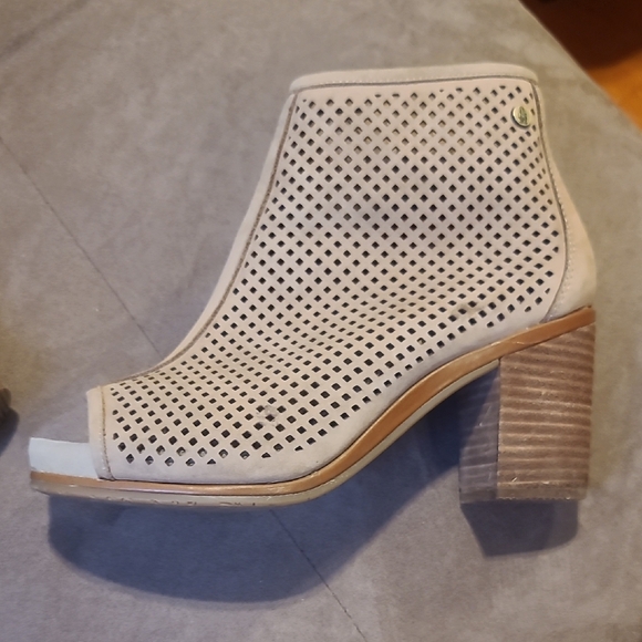 Hush Puppies Beige Perforated Ankle Booties - Picture 5 of 9